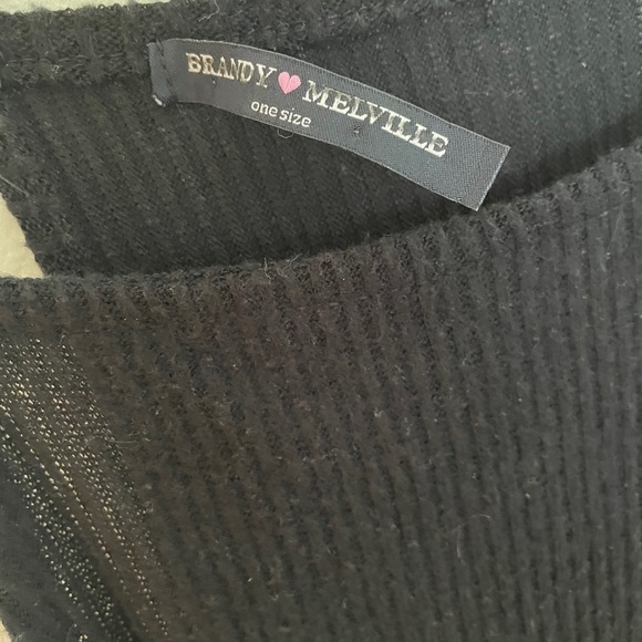 Black square neck brandy Melville dress - Picture 2 of 7